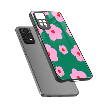 Pink Petal Parade sleek redmi note 11 pro cover with tempered glass back and TPU edges