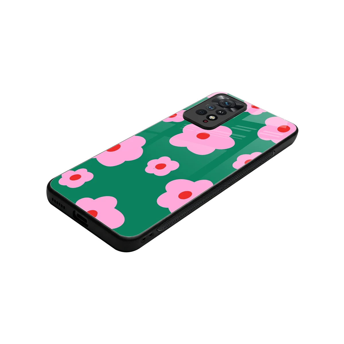 Pink Petal Parade stylish phone case for redmi note 11 pro | glossy glass and slim fit