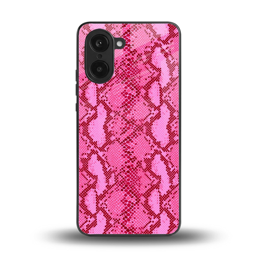 Pink Serpent back phone cover | glass case for oneplus nord ce5 5g