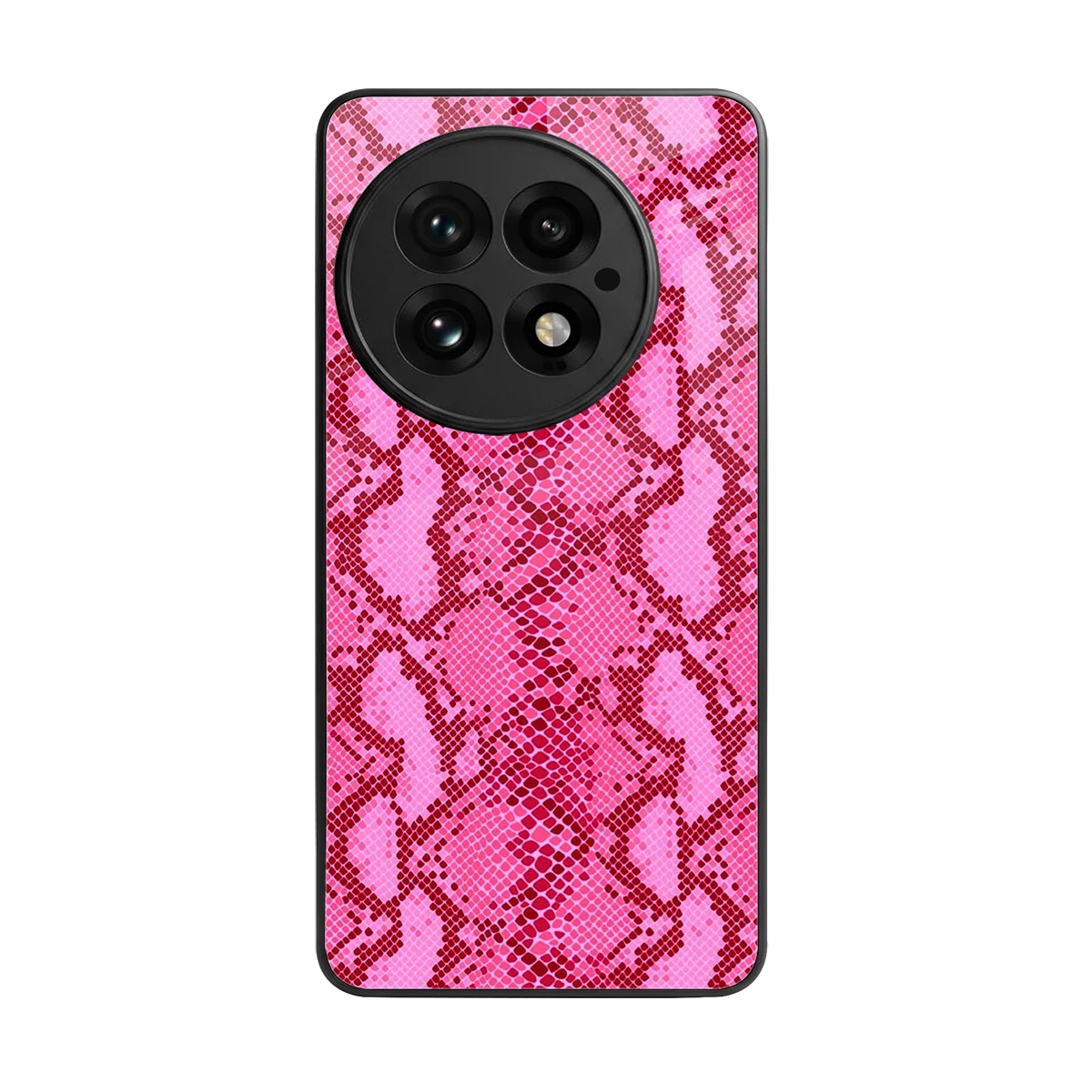 Pink Serpent back phone cover | glass case for oneplus 13