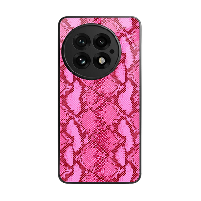 Pink Serpent back phone cover | glass case for oneplus 13