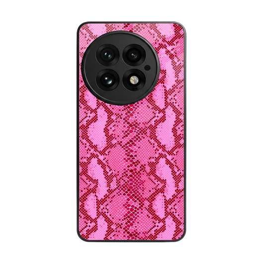 Pink Serpent back phone cover | glass case for oneplus 13