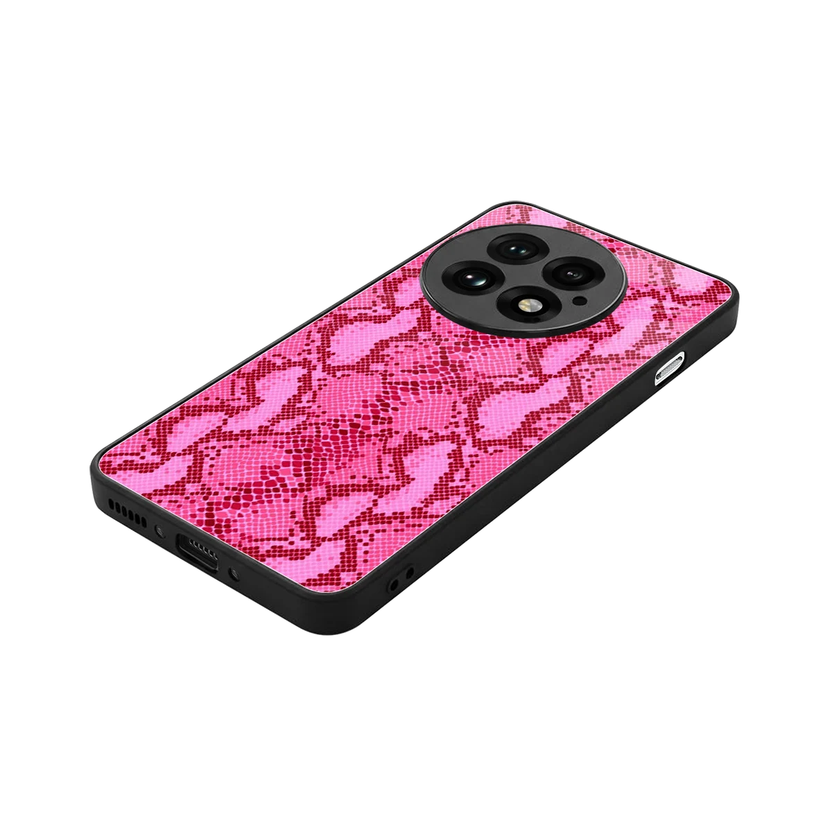 Pink Serpent stylish phone case for oneplus 13 | glossy glass and slim fit