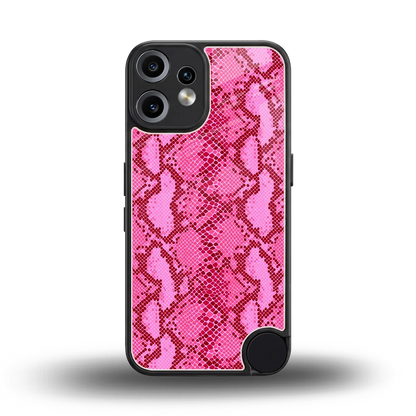 Pink Serpent back phone cover | glass case for cmf nothing phone 2 pro