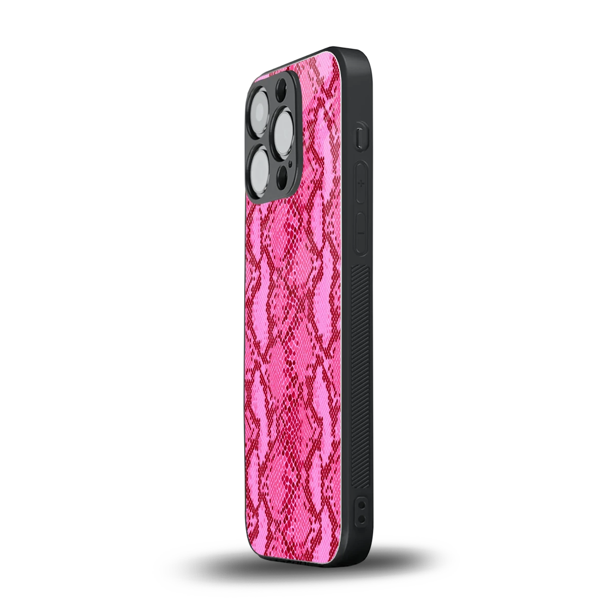 Pink Serpent iphone 15 pro mobile cover | shockproof glass phone case