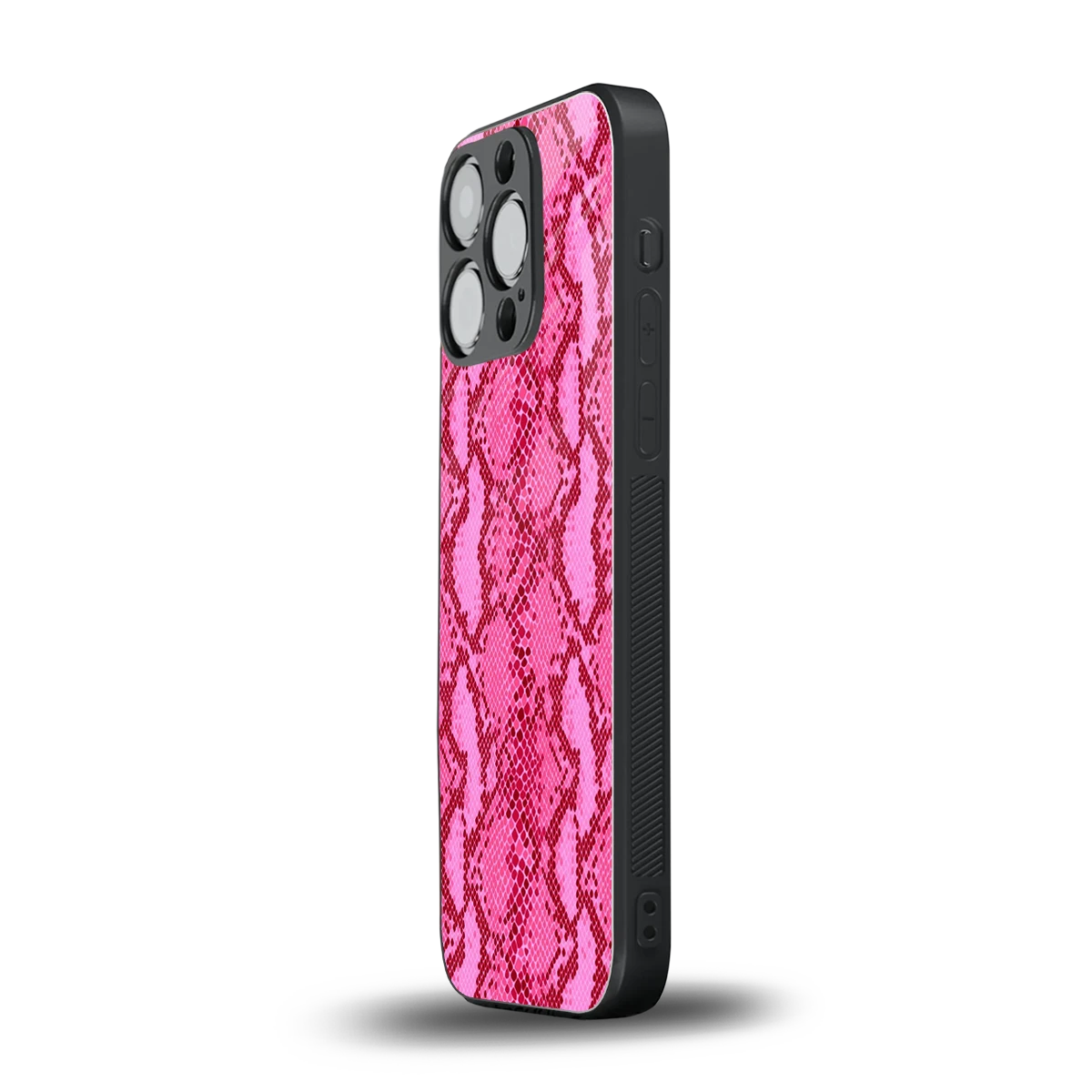 Pink Serpent iphone 16 pro mobile cover | shockproof glass phone case