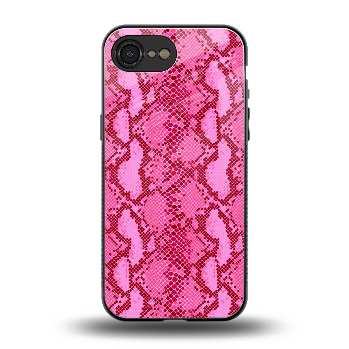 Pink Serpent back phone cover | glass case for iphone 17e