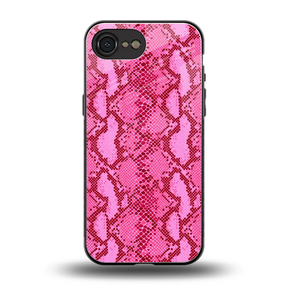 Pink Serpent back phone cover | glass case for iphone 17e