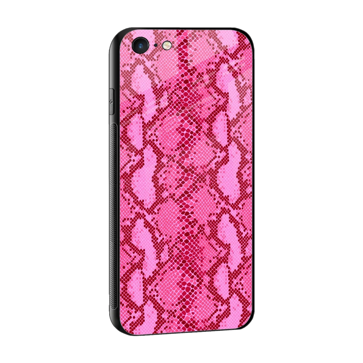 Pink Serpent sleek iphone 6 cover with tempered glass back and TPU edges
