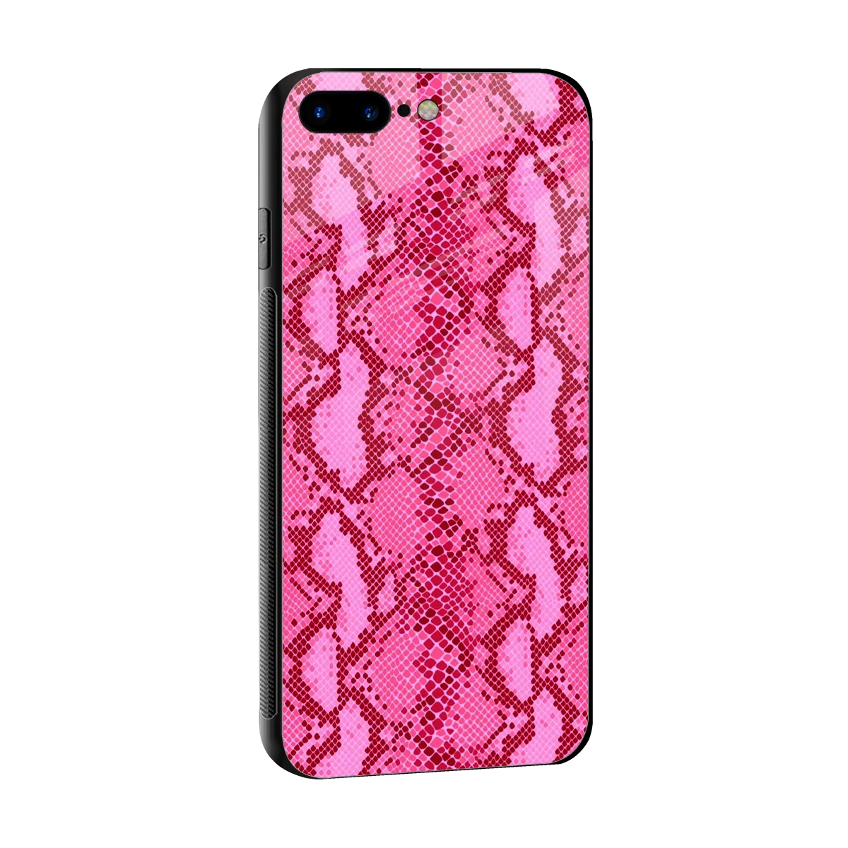 Pink Serpent sleek iphone 8 plus cover with tempered glass back and TPU edges