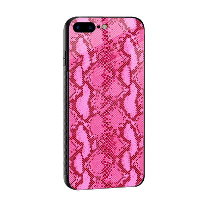 Pink Serpent sleek iphone 8 plus cover with tempered glass back and TPU edges
