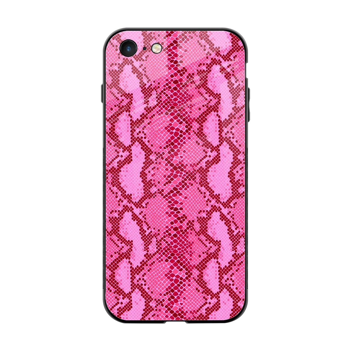 Pink Serpent back phone cover | glass case for iphone 7