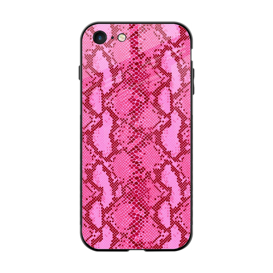 Pink Serpent back phone cover | glass case for iphone 7