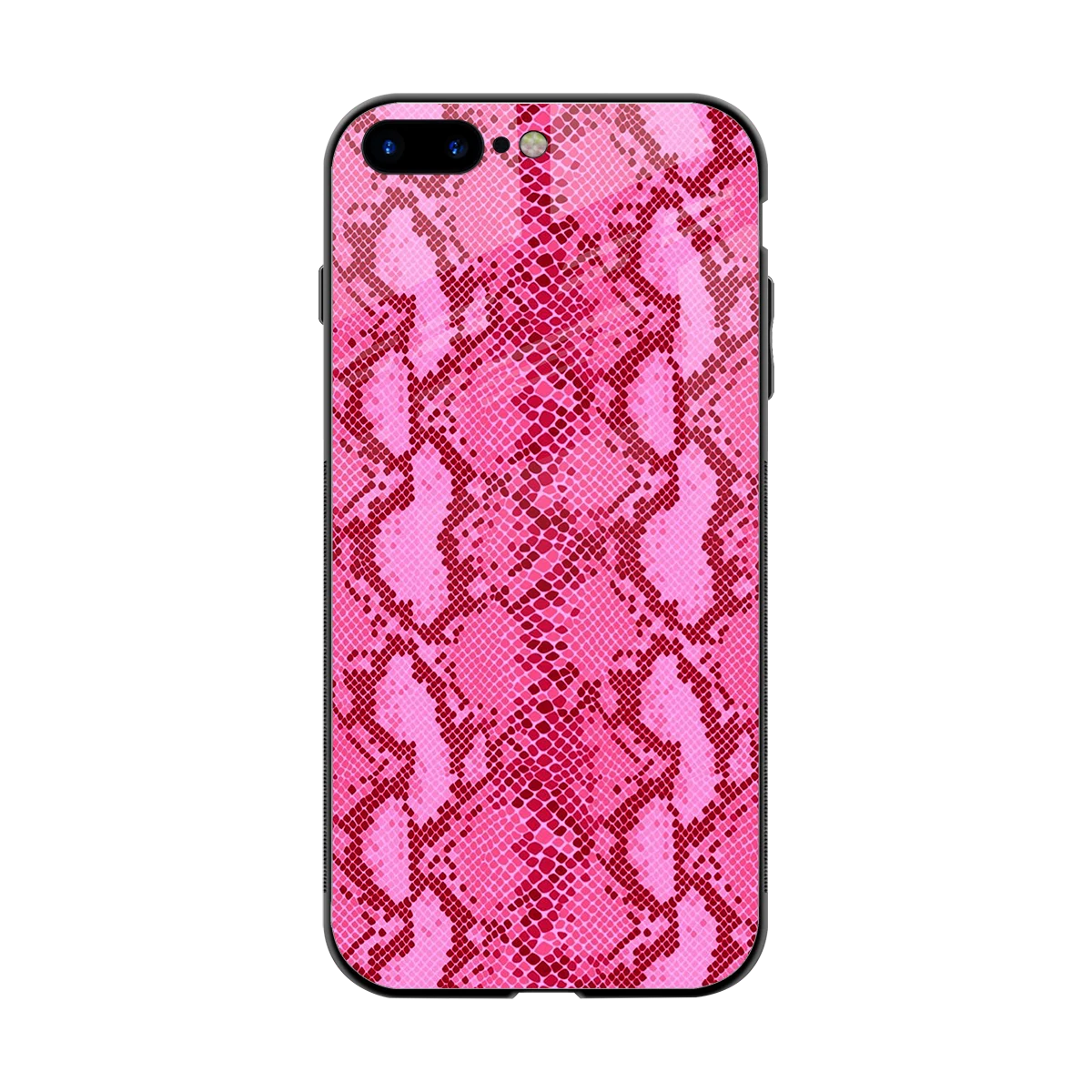 Pink Serpent back phone cover | glass case for iphone 8 plus