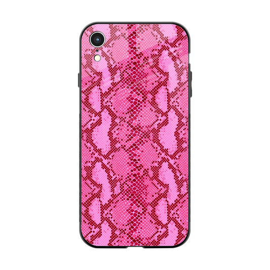 Pink Serpent back phone cover | glass case for iphone xr