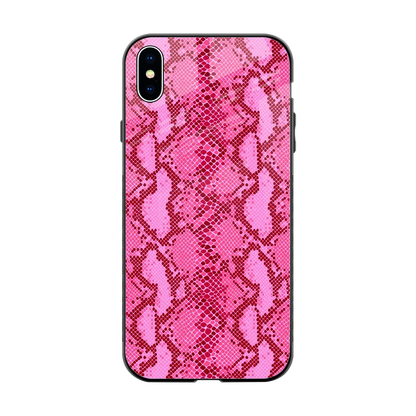 Pink Serpent back phone cover | glass case for iphone xs max