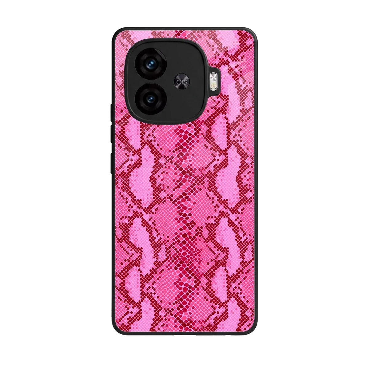 Pink Serpent back phone cover | glass case for iqoo neo 10r 5g
