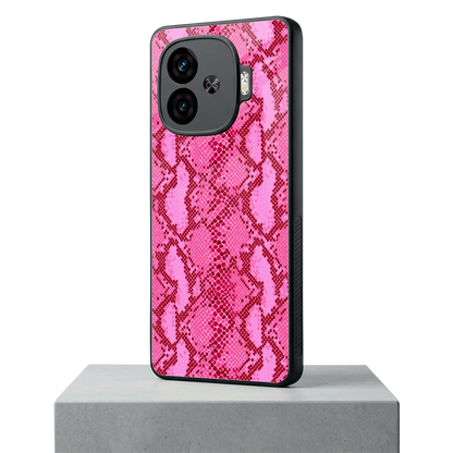 Pink Serpent iqoo neo 10r 5g mobile cover | shockproof glass phone case