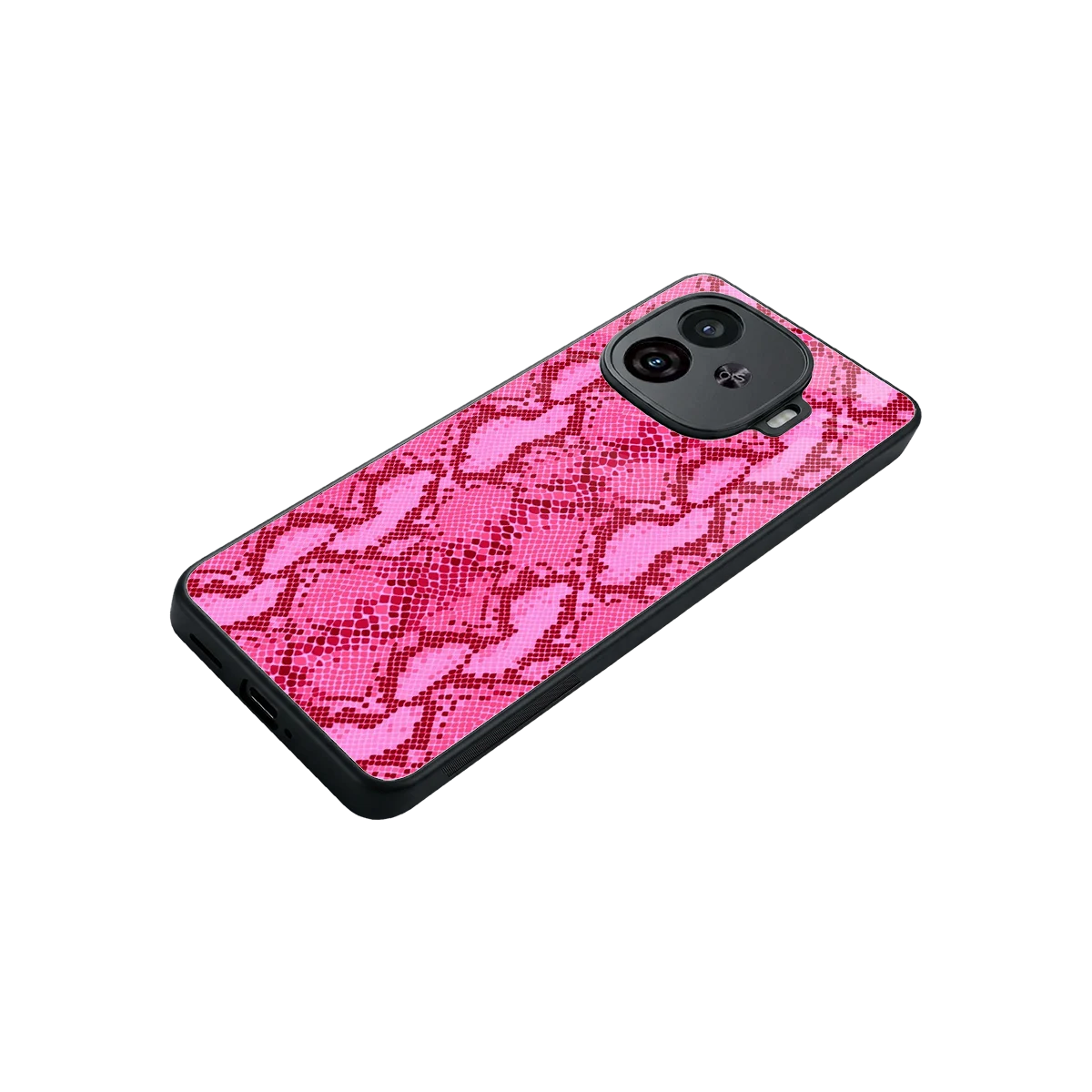 Pink Serpent stylish phone case for iqoo neo 10r 5g | glossy glass and slim fit