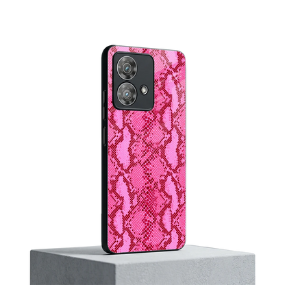 Pink Serpent motorola edge 40 neo 5g mobile cover | shockproof glass phone case