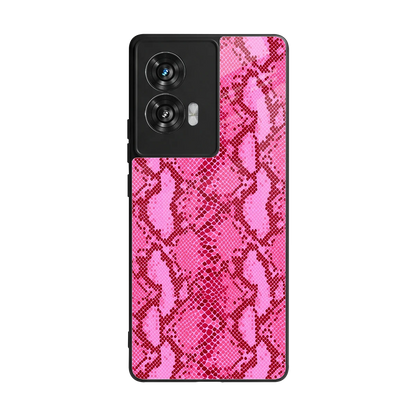 Pink Serpent back phone cover | glass case for motorola edge 50 fusion