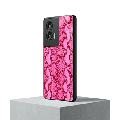 Pink Serpent motorola edge 50 fusion mobile cover | shockproof glass phone case