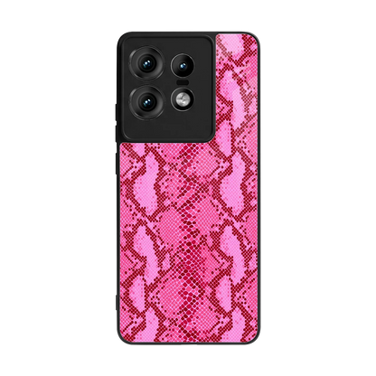 Pink Serpent back phone cover | glass case for motorola edge 50 pro