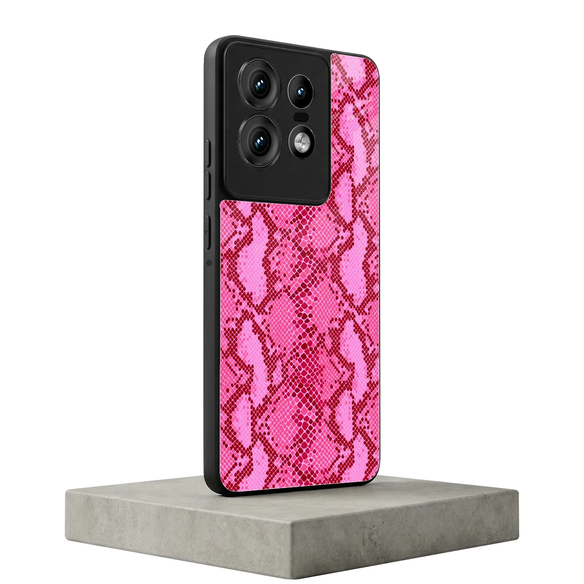 Pink Serpent motorola edge 50 pro mobile cover | shockproof glass phone case