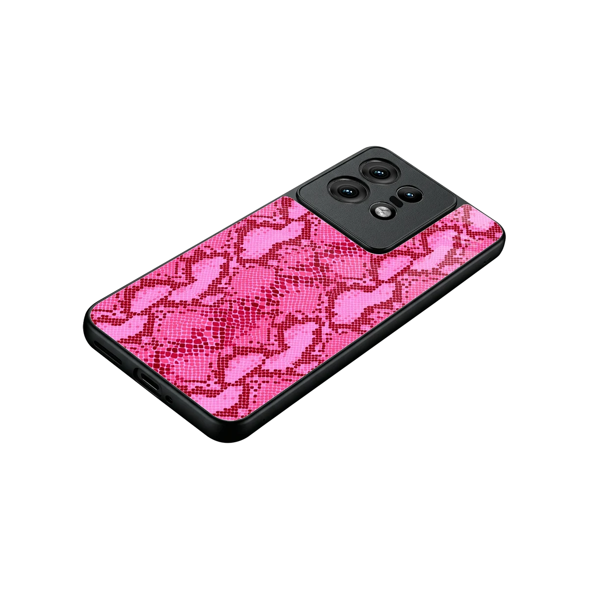 Pink Serpent stylish phone case for motorola edge 50 pro | glossy glass and slim fit