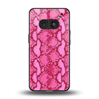 Pink Serpent back phone cover | glass case for nothing phone 2a plus