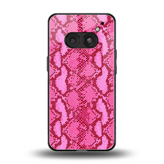 Pink Serpent back phone cover | glass case for nothing phone 2a plus