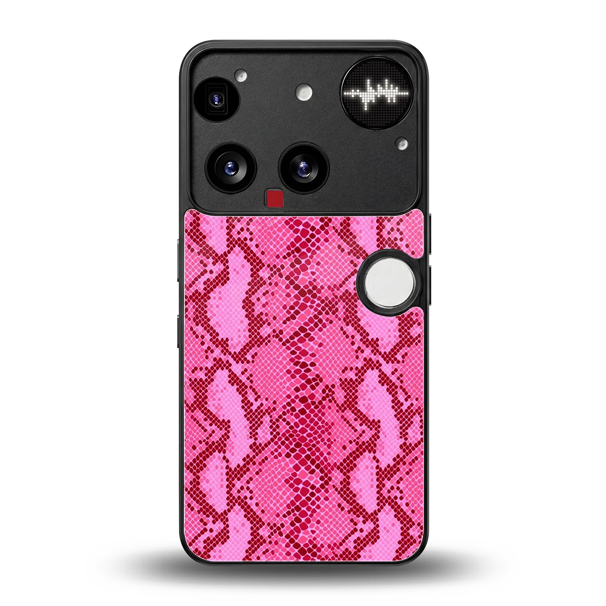 Pink Serpent back phone cover | glass case for nothing phone 3
