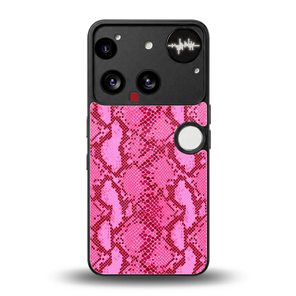 Pink Serpent back phone cover | glass case for nothing phone 3