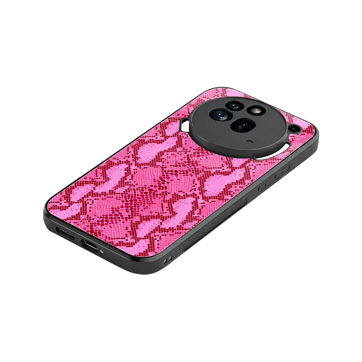 Pink Serpent stylish phone case for nothing phone 3a pro | glossy glass and slim fit
