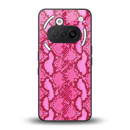 Pink Serpent back phone cover | glass case for nothing phone 3a