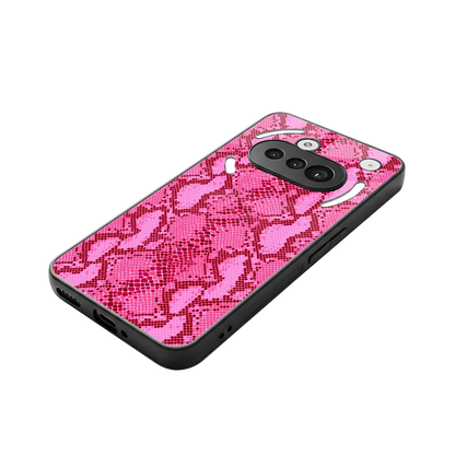 Pink Serpent stylish phone case for nothing phone 3a | glossy glass and slim fit