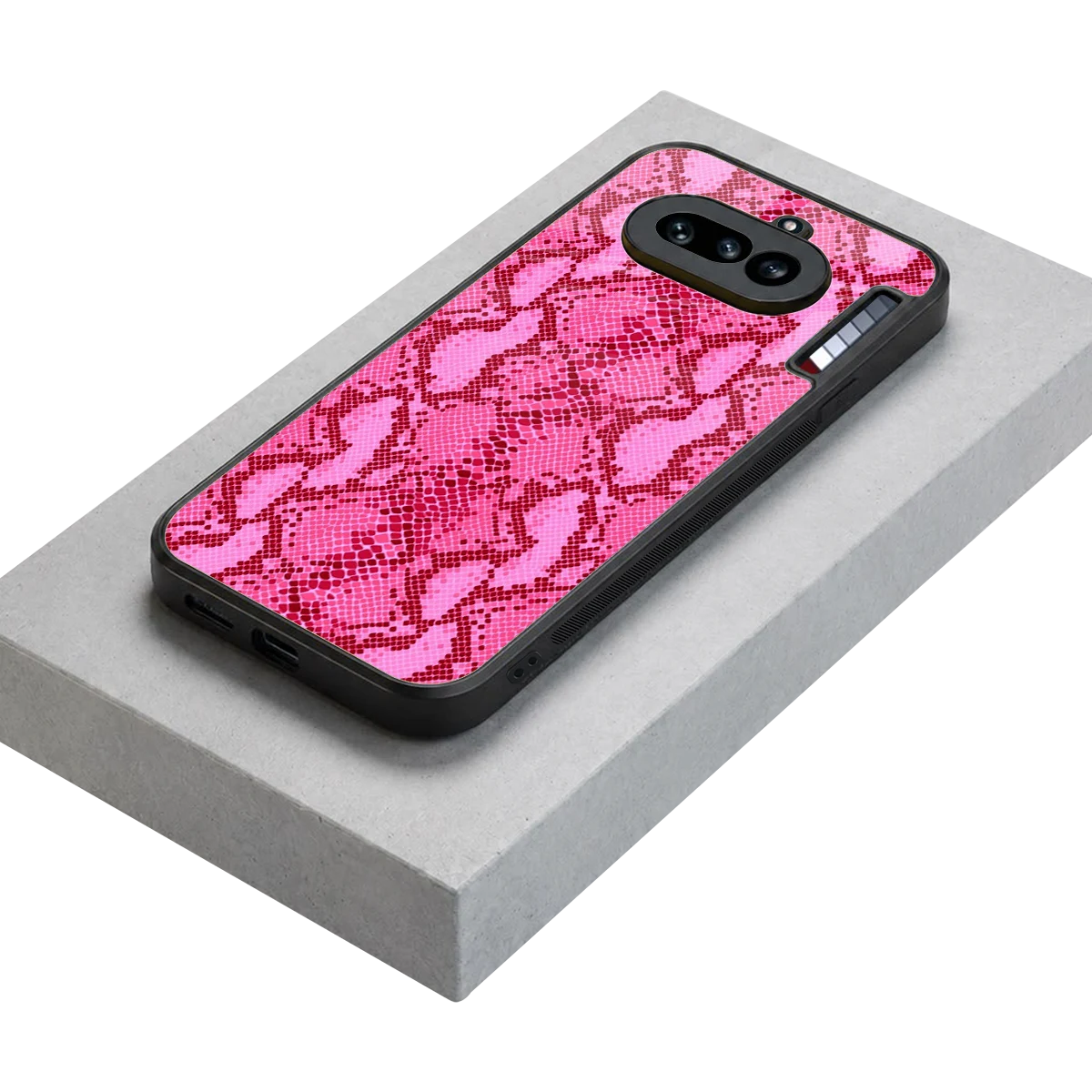 Pink Serpent stylish phone case for nothing phone 4a | glossy glass and slim fit