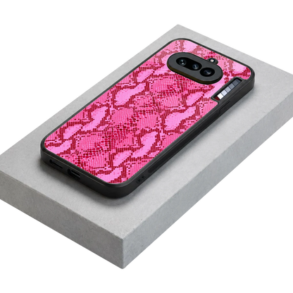 Pink Serpent stylish phone case for nothing phone 4a | glossy glass and slim fit