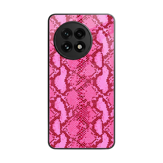 Pink Serpent back phone cover | glass case for oneplus 13r