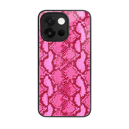 Pink Serpent back phone cover | glass case for oneplus 13s