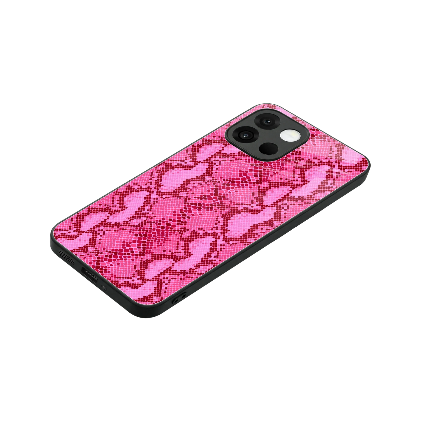 Pink Serpent stylish phone case for oneplus 13s | glossy glass and slim fit