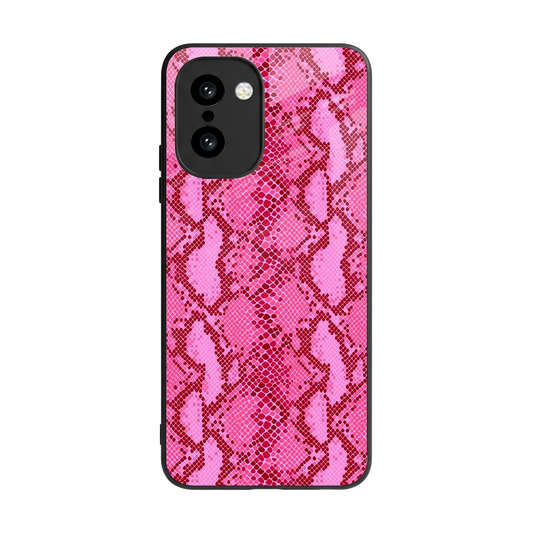 Pink Serpent back phone cover | glass case for oneplus 15r