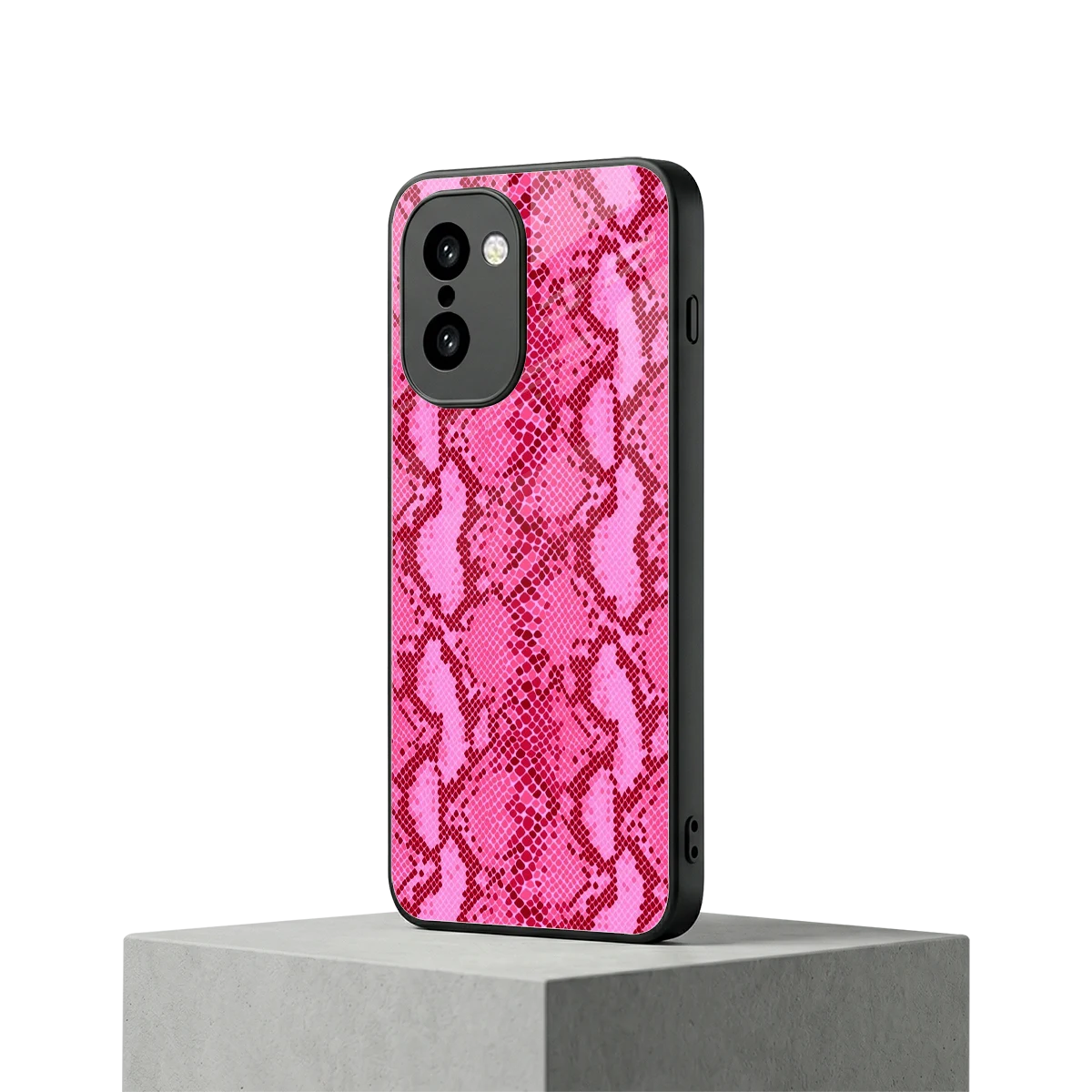 Pink Serpent oneplus 15r mobile cover | shockproof glass phone case