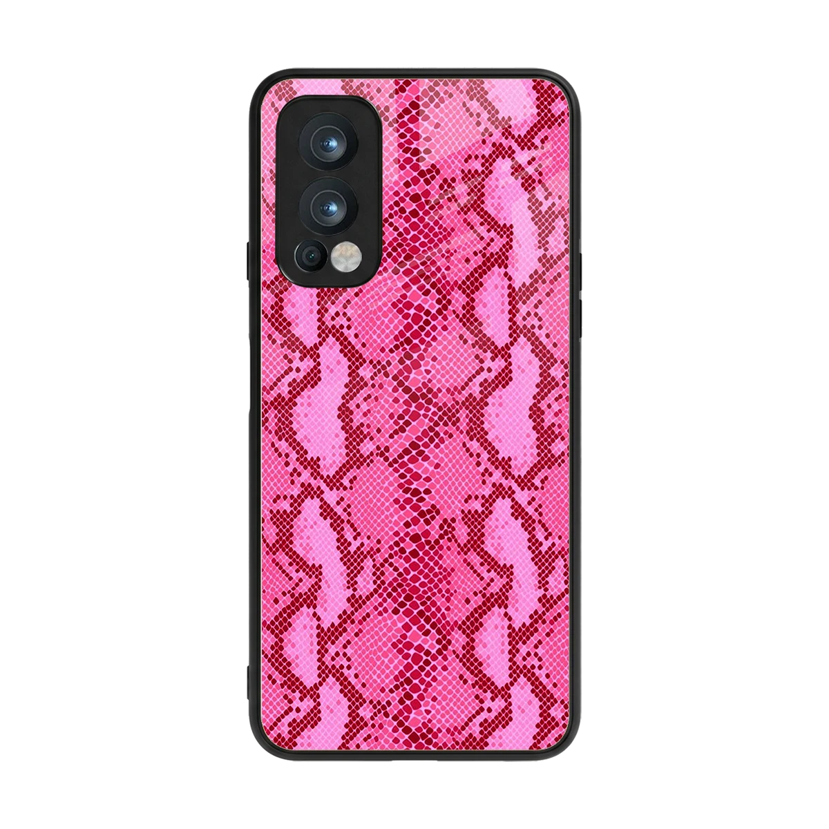 Pink Serpent back phone cover | glass case for oneplus nord 2