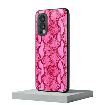 Pink Serpent oneplus nord 2 mobile cover | shockproof glass phone case