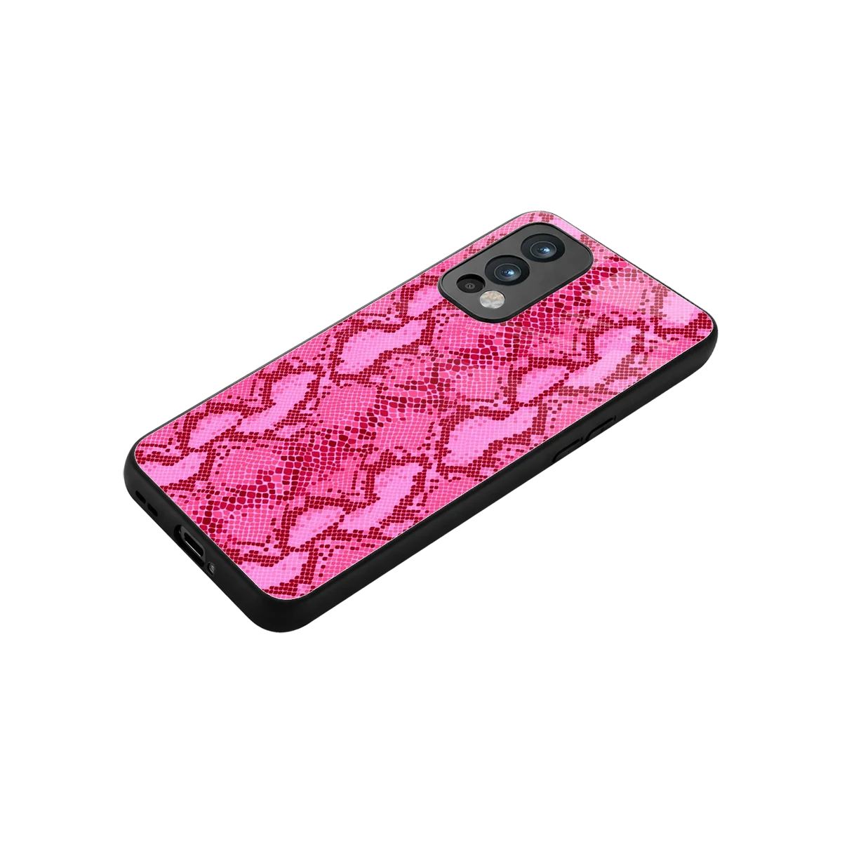 Pink Serpent stylish phone case for oneplus nord 2 | glossy glass and slim fit