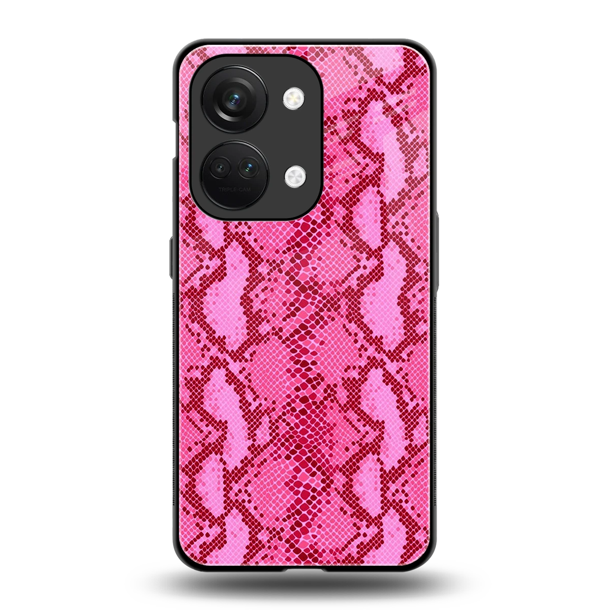 Pink Serpent back phone cover | glass case for oneplus nord 3