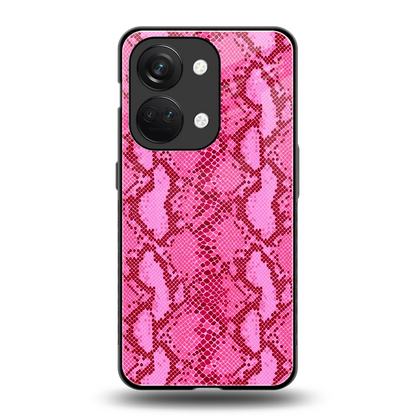 Pink Serpent back phone cover | glass case for oneplus nord 3