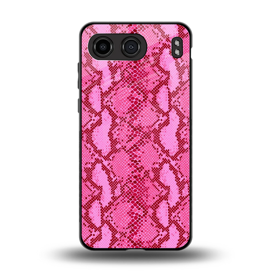 Pink Serpent back phone cover | glass case for oneplus nord 4