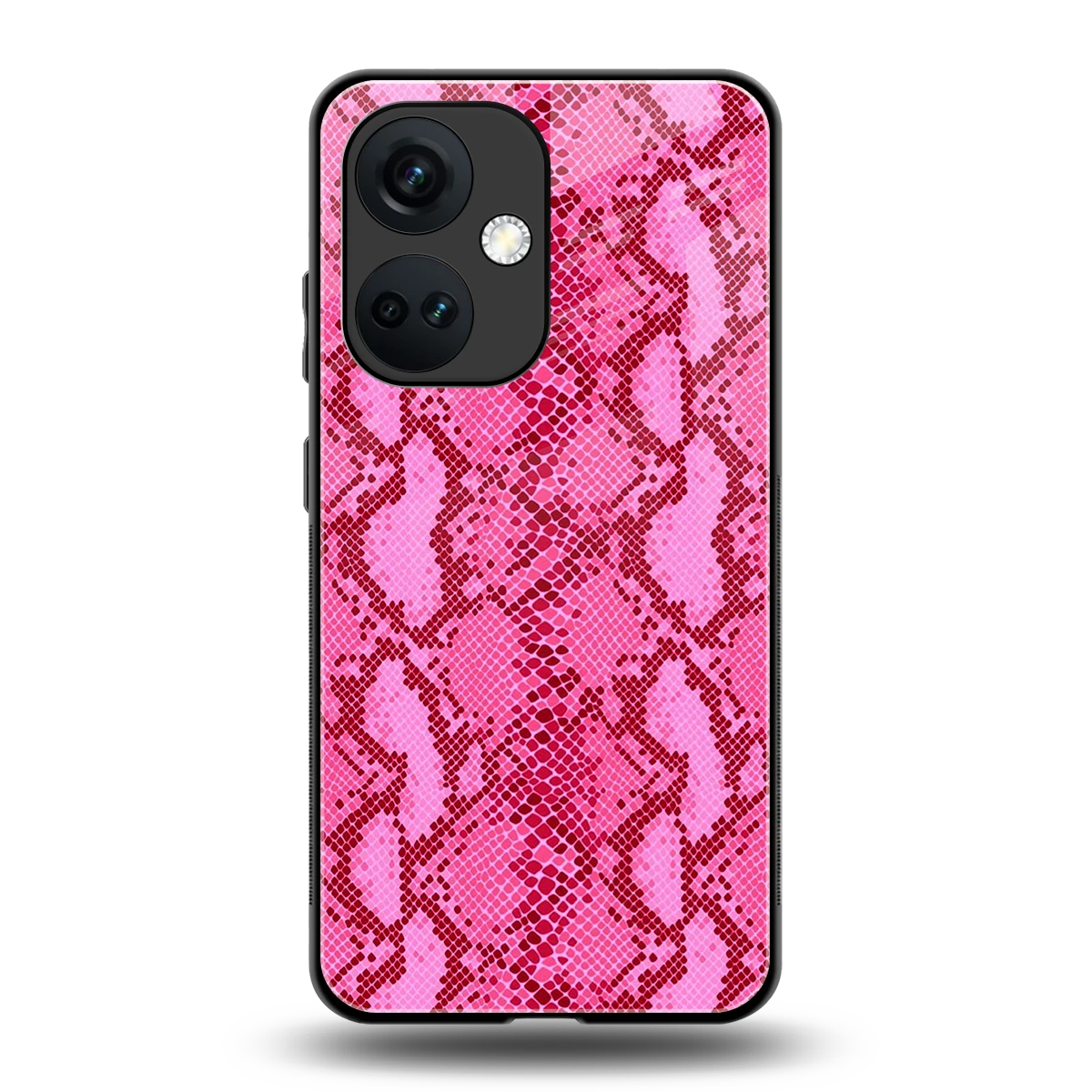 Pink Serpent back phone cover | glass case for oneplus nord ce 3
